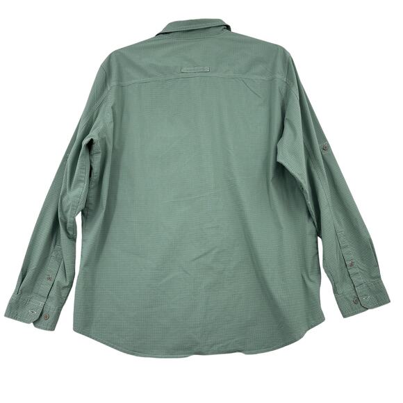L L Bean Shirt Mens Size XL Green Plaid Button Down Slightly Fitted Long Sleeve - Picture 6 of 10